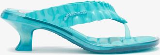 Ganni Melissa Thong Kitten Heel in Blue - Size 35/36 Scuba