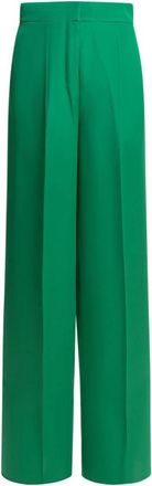Max Mara Pianoforte Wijde Pijpen Broek - Dames - Wijde Broeken - Groen - S - Broeken