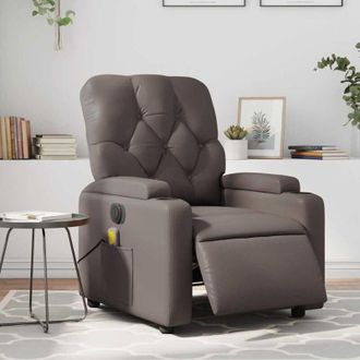 vidaXL Vidaxl - Sill&oacute;n De Masaje Reclinable El&eacute;ctrico Cuero Sint&eacute;tico Marr&oacute;n