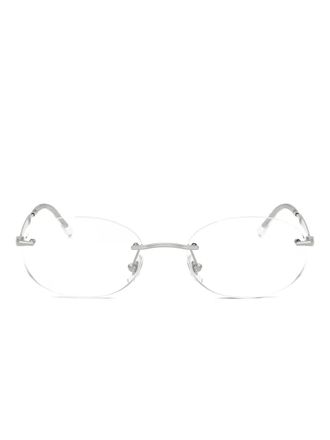 Ray-Ban rimless oval-frame glasses - unisex - Metal - 52 - Silver