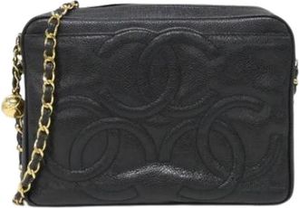 Chanel Pre-owned Vintage Schoudertas - Dames - Vintage Schoudertas - Zwart - ONE Size - Leer - Vintage