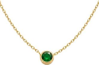 Argento Vivo Birthstone Pendant Necklace in Gold/may at Nordstrom