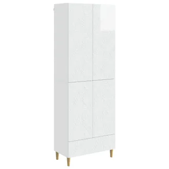 vidaXL Juego De Armarios 2 Uds. Blanco Brillante Madera De Ingenier&iacute;a Vidaxl