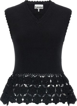 Ganni Ganni Organic Cotton Sleeveless Womens Jacket