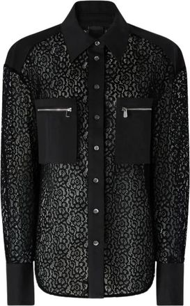 Pinko Magliocco Camicia - Dames - Blouses - Zwart - S - Katoen - Overhemden