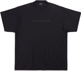 Balenciaga Mirror Cotton T-Shirt Black 720198TNVR51069