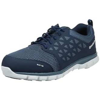 Reebok Mens Rb4043 Sublite Cushion Safety Extra Wide Alloy Toe Lightweight and Flexible Athletic Work Shoe Navy, 11 UK