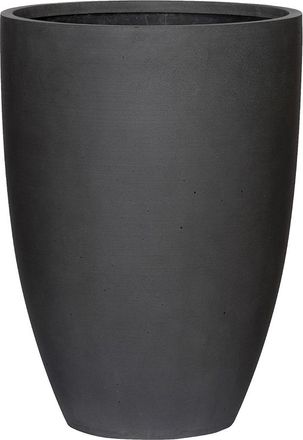 Pottery Pots Hochwertiger In-/Outdoor Blumentopf Refined Ben L &oslash; 40/ H 55 cm - Vulkan Schwarz