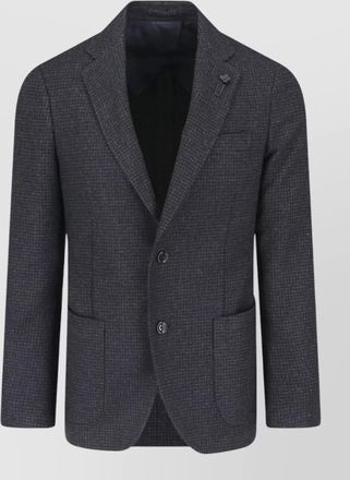 Lardini cotton single-breasted suit jacket