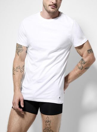 Calvin Klein Mens Pure cotton crew neck undershirts 3-pack