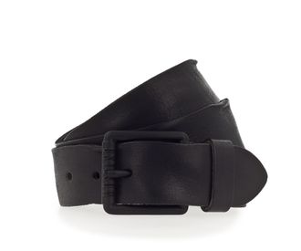 Mustang Lederg&uuml;rtel MUSTANG, Herren, Gr. 11,5, schwarz, Rindsleder, unifarben, used, G&uuml;rtel Lederg&uuml;rtel, Vollrindleder in Used-Optik, geschw&auml;rzte Schnalle, 4 