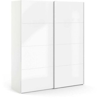 Dmora Guardarropa 2 Puertas Portlouis, Armario Dormitorio Un Estante, 61.7x220h Cm Blanco