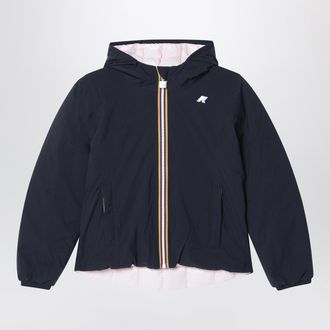 K-Way Piumino reversibile blu/rosa chiaro