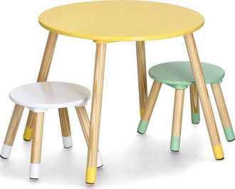 ZELLER Conjunto De Muebles Infantiles Pastel Mdf Y Pino Fsc