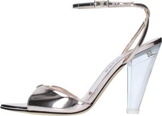 3Juin Jane Sandalen - Dames - Sandalen met hakken - Grijs - 39 EU - Leer - Schoenen