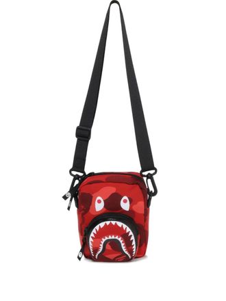 A Bathing Ape shark-head messenger bag - men - Nylon - One Size - Red