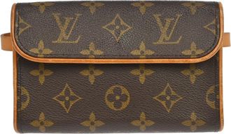 Louis Vuitton Florentine Waist Monogram Canvas Brown Canvas Handbag (Pre-Owned)