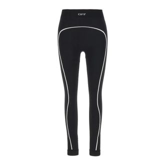 Off-white Leggings, female, Black, Size: XS Off Stamp Seamless Leggings