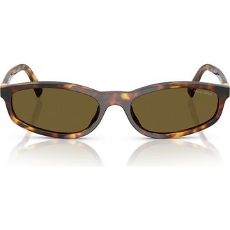 Miu Miu 54mm Irregular Sunglasses in Honey Havana /Dark Brown at Nordstrom