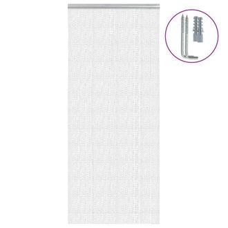 Berkfield Home Chain Door Fly Screen 90x212 cm Aluminium in Silver