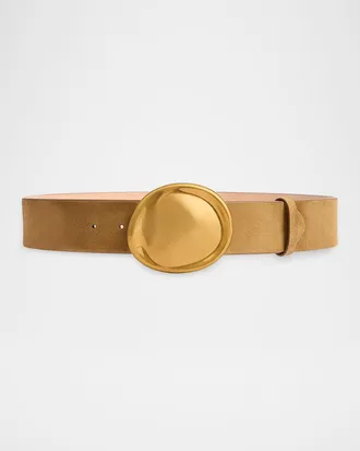 Khaite Keefe Suede Belt