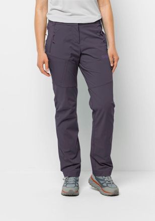 Jack Wolfskin Softshellhose JACK WOLFSKIN GLASTAL PANTS W, Damen, Gr. 40, Normalgr&ouml;ssen, lila (schwarz, grape), OBERSTOFF: 94% POLYAMID, 6% ELASTHAN LINING 100% POL
