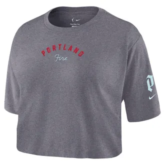 Nike Womens Portland Fire WNBA Cropped T-Shirt in Grey | IR1514-071