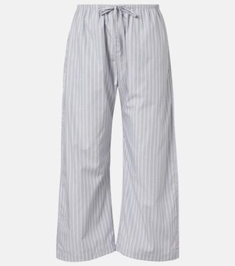 Leset Yoshi striped cotton-blend wide-leg pants