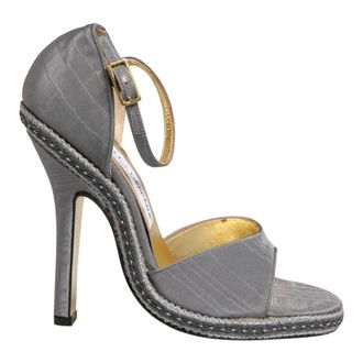Dolce & Gabbana High Heel Sandals, female, Gray, Size: 8 US High Heel Sandals