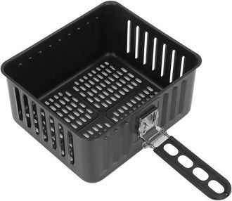 OEM Cesta Cuadrada Para Fre&iacute;r, Cesta Para Fre&iacute;r Con Asa Desmontable, Apta Para Lavavajillas (para Los Accesorios), Color Negro