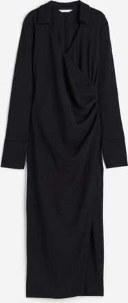 H&M Wickelkleid aus Jersey - Schwarz