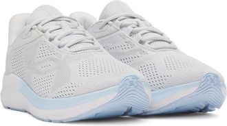 Under Armour Womens Charged Pursuit 4 Big Logo, Breathable and Lightweight Running Shoes, Durable Womens Trainers with Traction Sole,Distant Gray / Distant Gray / 