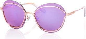 Superdry Sonnenbrille SUPERDRY Modell 995052, Damen, ros&eacute;, metallic, Sonnenbrillen Sonnenbrille, Form Butterfly, Logoschriftzug auf B&uuml;gel, Metallfassung
