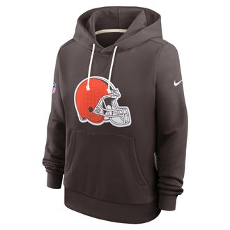 Nike Cleveland Browns Sideline Nike Womens Dri-FIT NFL Pullover Hoodie in Brown | 03C32DI9I-A0M
