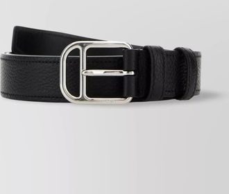 Prada leather belt with adjustable length and textured finish