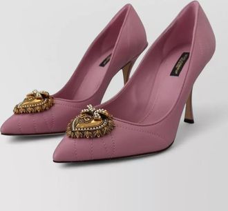 Dolce & Gabbana leather quilted embellished pumps