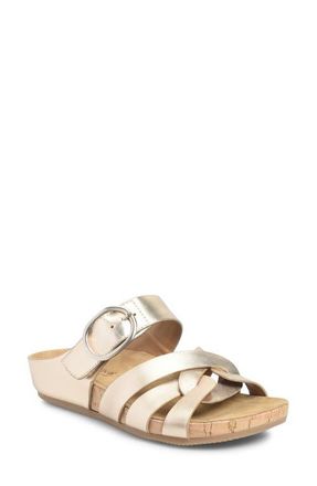 COMFORTIVA Gianna Platform Wedge Slide Sandal in Gold at Nordstrom, Size 7.5