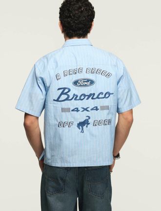 Lucky Brand Mens Ford Bronco Short Sleeve Button Down Shirt