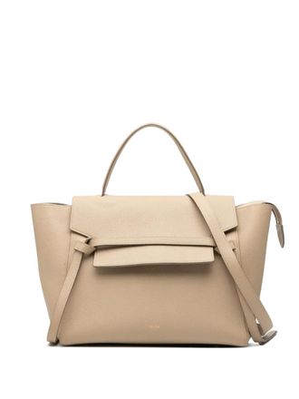 Celine 2019 Mini Grained Calfskin Belt satchel - Marrone