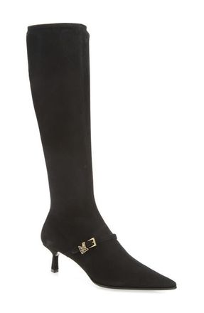 Prada Stretch Knee High Boot in Nero at Nordstrom, Size 35.5