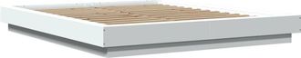 vidaXL Estructura De Cama Con Led Madera Ingenier&iacute;a Blanco 150x200 Cm Vidaxl