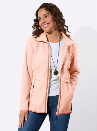 Casual Looks Fleecejacke CASUAL LOOKS, Damen, Gr. 36, puder, 100% Polyester, unifarben, Jacken Fleecejacke