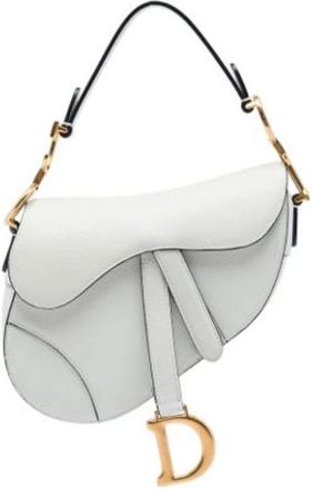 Dior Pre-owned Saddle - unisex - Vintage Schoudertas - Wit - ONE Size - Leer - Vintage