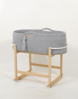 OEM Mois&eacute;s Bohemio Hecho A Mano Con Cuna - Gris