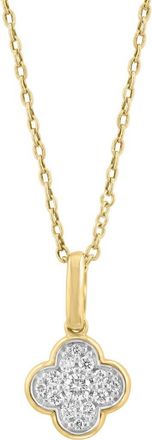 Effy Diamond Clover Pendant Necklace in White at Nordstrom Rack, Size 18