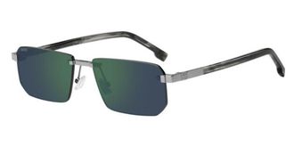 BOSS 1918/S 6LB/MT Mens Sunglasses Silver Size 57