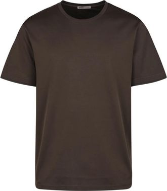 Herno Tops, Heren, Bruin, XL, Katoen, Resort T-Shirt