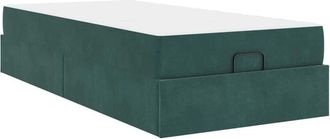 vidaXL Estructura De Cama Verde Oscuro 90 X 200 Cm Terciopelo Vidaxl