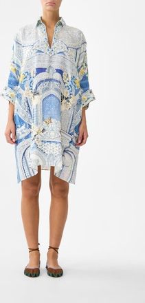 Camilla Wide Body Collared Kaftan in De Nada Granada at Nordstrom, Size X-Large