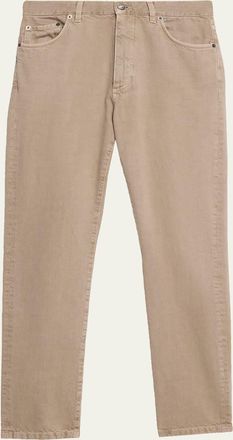 Ermenegildo Zegna Mens Marble-Effect Slim Five-Pocket Pants